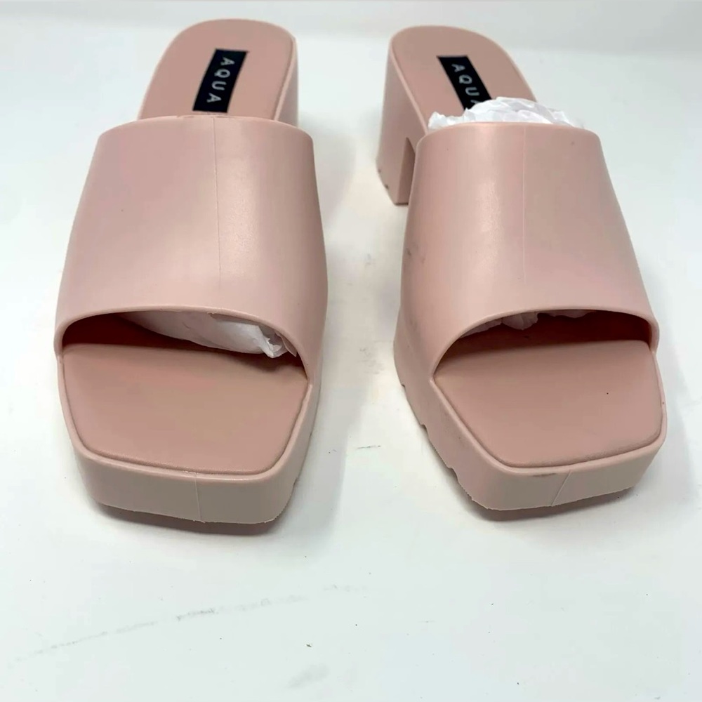 👡NIB Aqua Jelly Block Heel Slide Sandals👡 - Picture 4 of 9